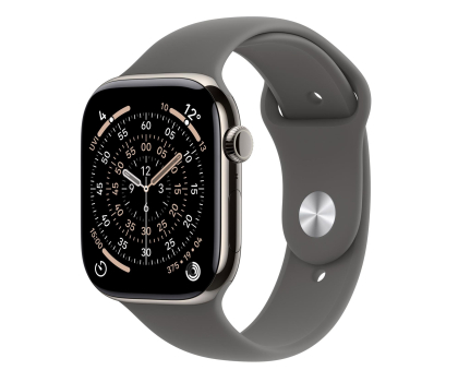 Smartwatch APPLE Watch Series 11 GPS + Cellular 46mm Tytanowa koperta (naturalna) + sportowa opaska (górska szarość)- rozmiar M/L